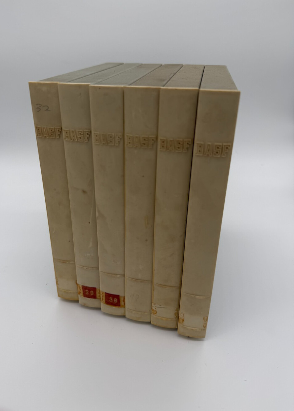 Lot 6 Used Reel-to-Reel 7" Tapes in Plastic BASF Cases, UNTESTED, AS IS